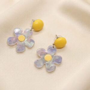 Sunflower Bloom Drop Earrings